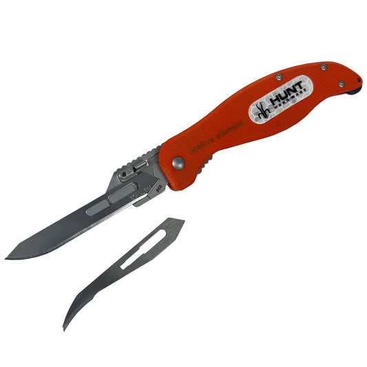 Field Feather Knife with two types of interchangeable blades - the ideal knife for any hunter to field dress an animal with precision and ease