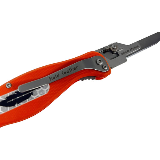 Field Feather dual-lock replaceable blade hunting knife