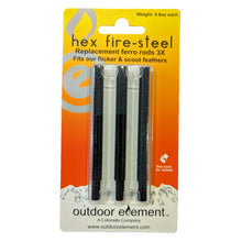Load image into Gallery viewer, Hex Fire-Steel Replacement 3pk for Scout and Flicker Feather Knives
