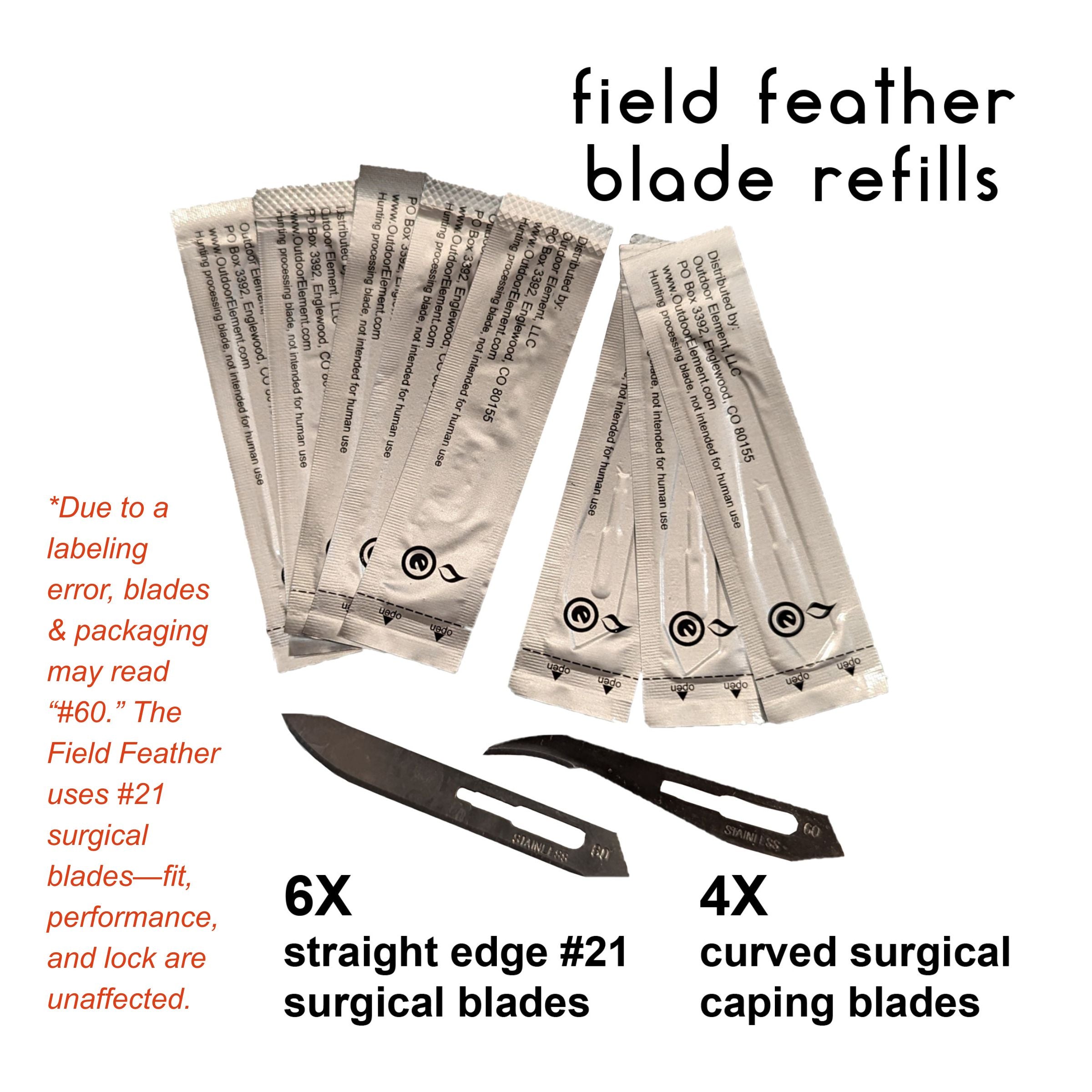 Hunting Surgical Blade Replacements 10pk – Outdoor Element