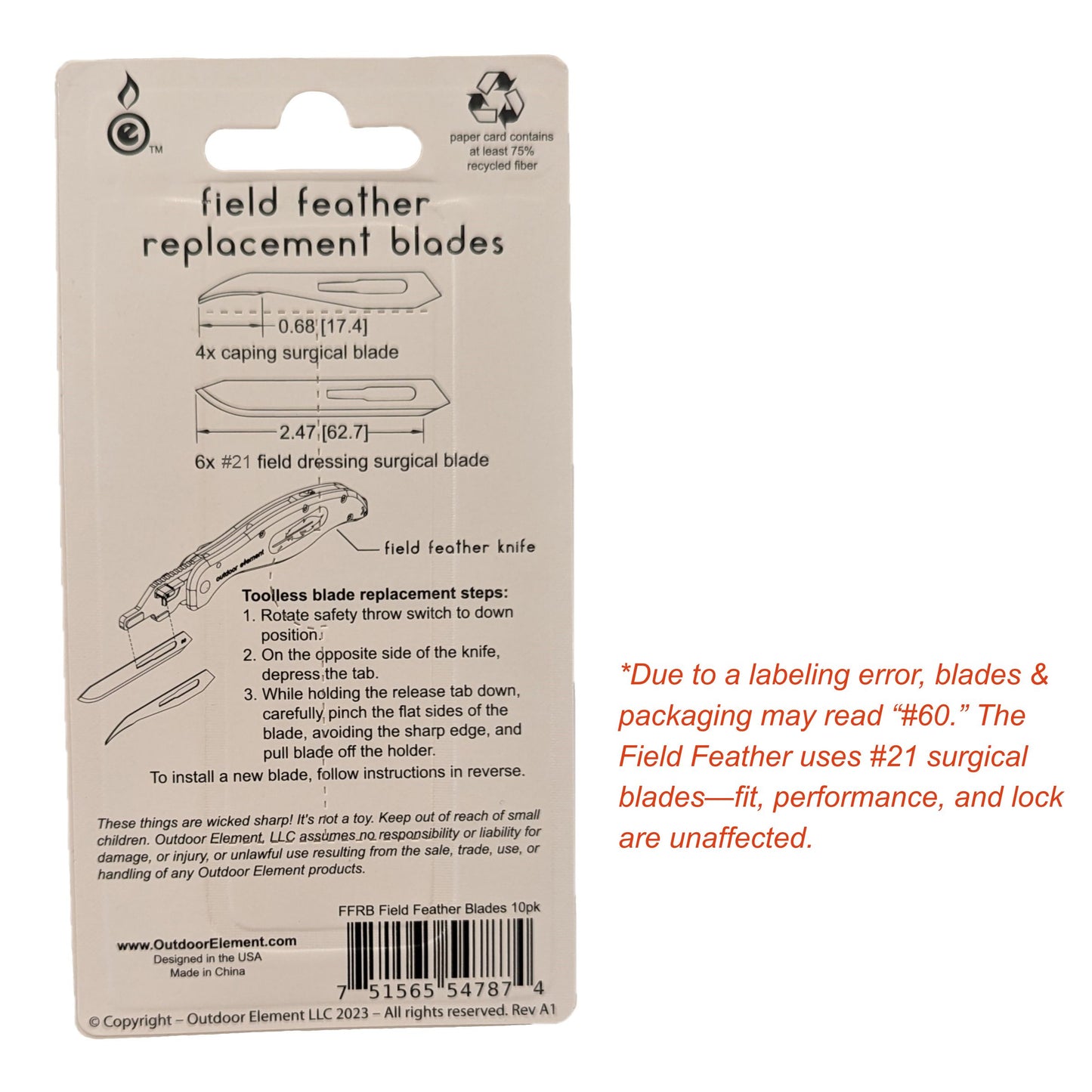 Hunting Surgical Blade Replacements 10pk