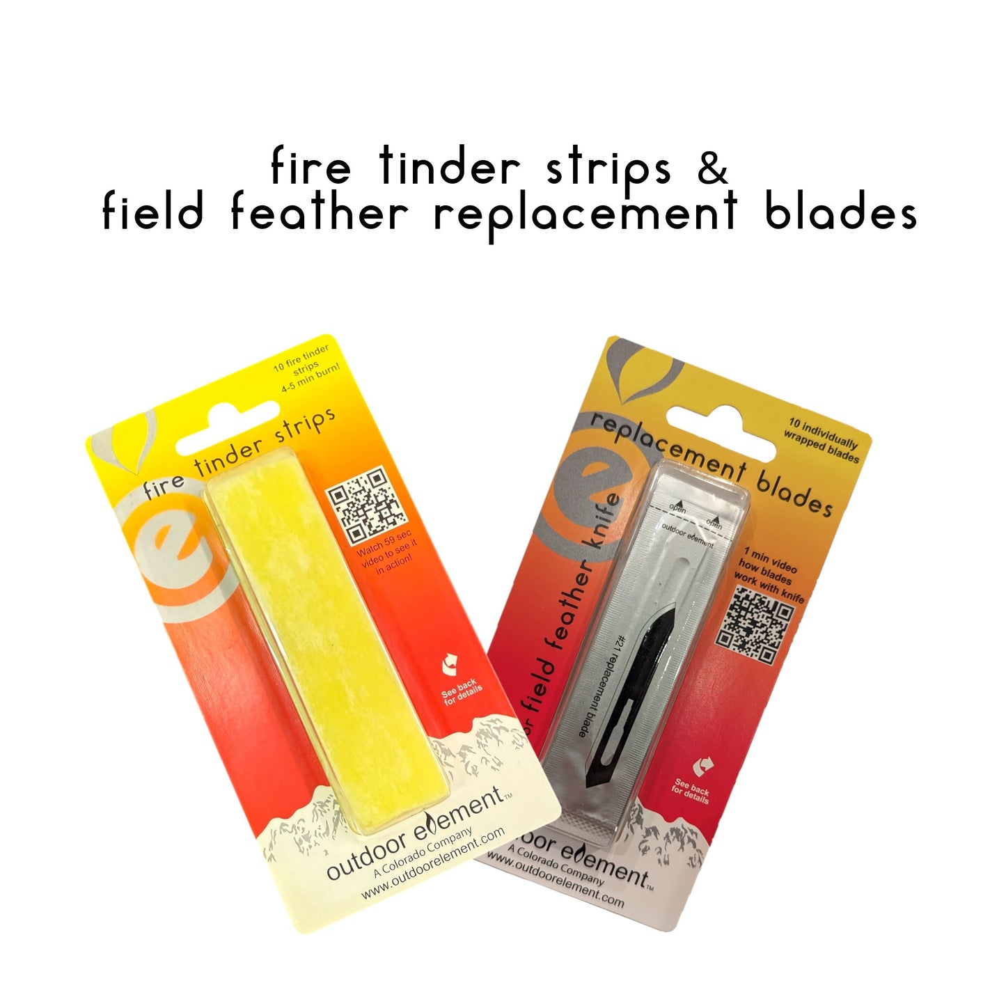 combo pack field feather blade refills & tinder strip refills