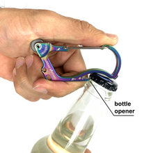 Load image into Gallery viewer, Firebiner Multitool Carabiner fire starter bottle opener
