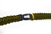 Load image into Gallery viewer, Kodiak Survival Bracelet with fishing line, fish hook, jute, fire starting buckle
