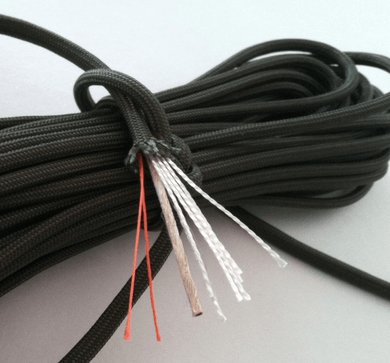 survival cord with fishing line and jute