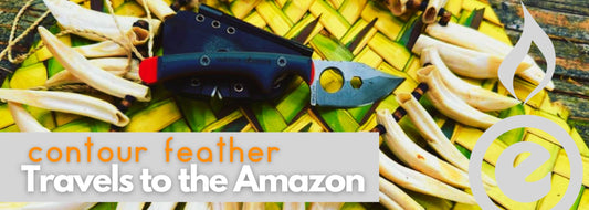 Contour Feather Adventure and Survival Knife by Outdoor Element is in the Amazon