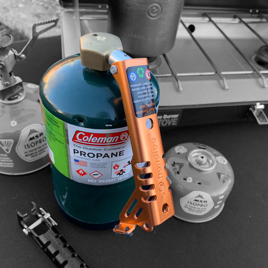 Outdoor Element's pot gripper and fuel canister recycling tool, Handled™️. Is your camp kitchen Handled™️?