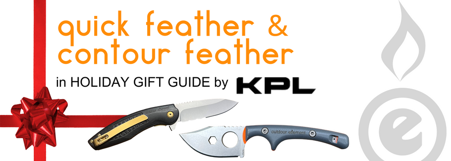 Outdoor Element's Quick Feather & Contour Feather in KPL's 2023 Holiday Gift Guide