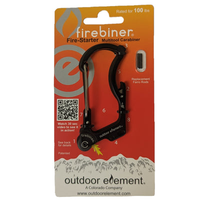 Firebiner: Fire-starting Multitool Carabiner