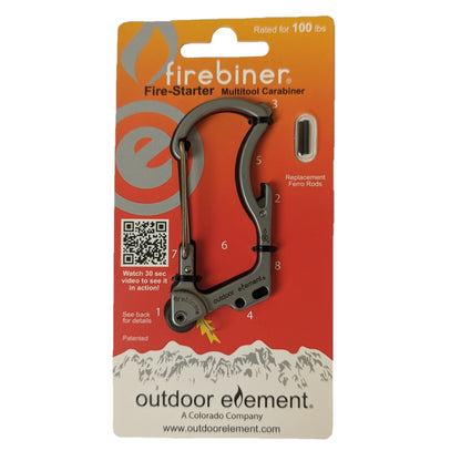 Firebiner: Fire-starting Multitool Carabiner