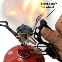Load image into Gallery viewer, Fire Escape Multitool Carabiner lighting gas camp stove
