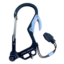 Load image into Gallery viewer, Black Fire Escape Multitool Carabiner
