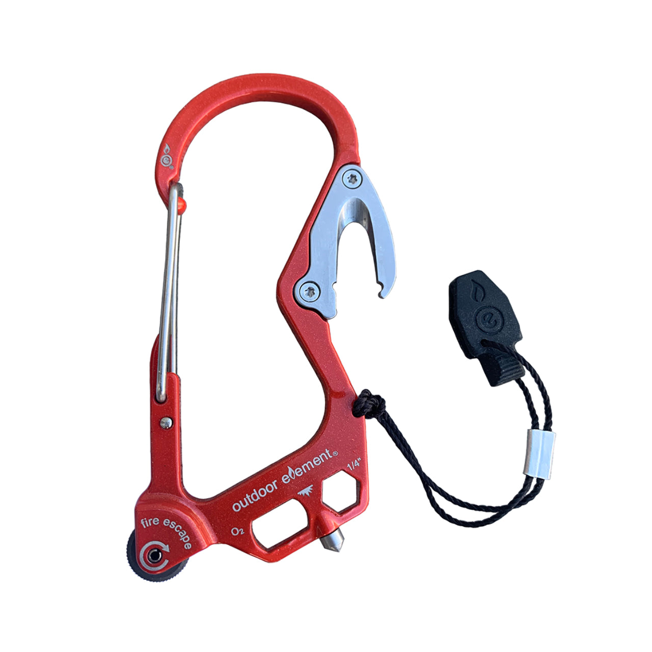 Red Fire Escape Multitool Carabiner