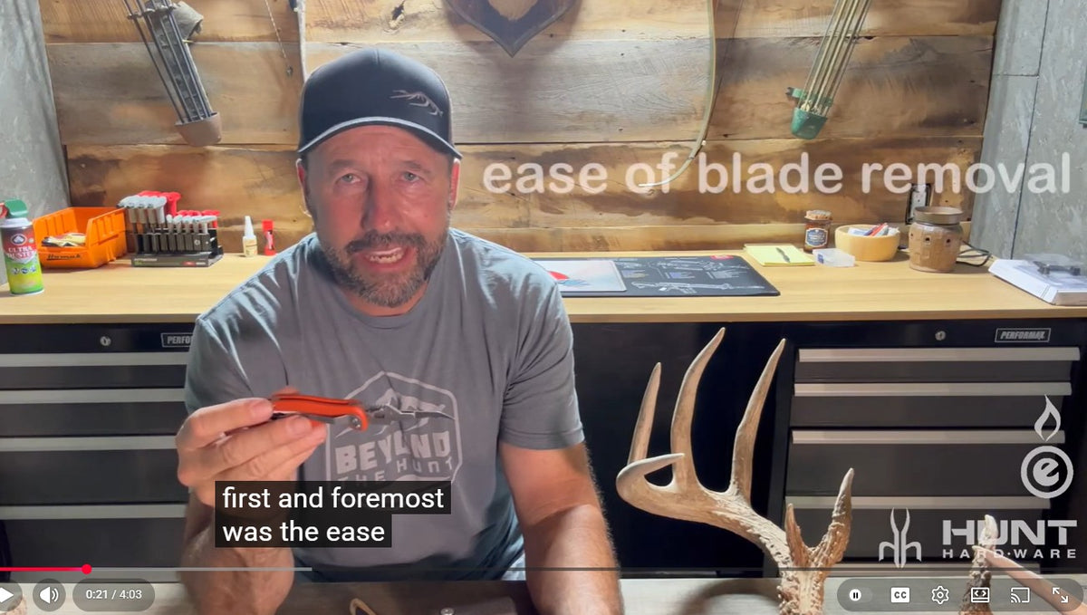 Load video: Rick Krueter of Beyond the Hunt and Hunt Hardware collaborates with OE for premium hunting knives