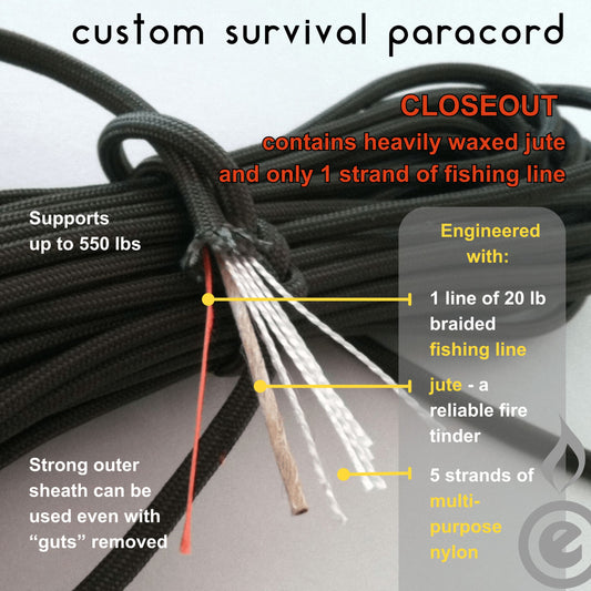 Custom Survival Paracord CLOSEOUT