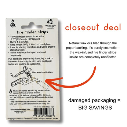 CLOSEOUT: Fire Tinder Sheets