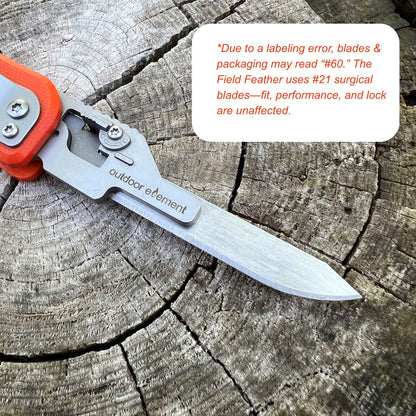 Field Feather Folding Replaceable Blade Knife