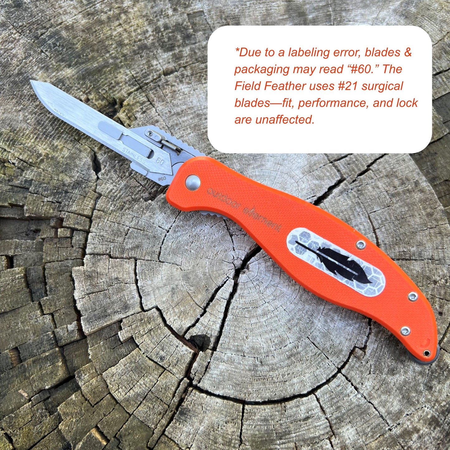 Field Feather Folding Replaceable Blade Knife