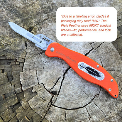 Field Feather dual-lock replaceable blade hunting knife