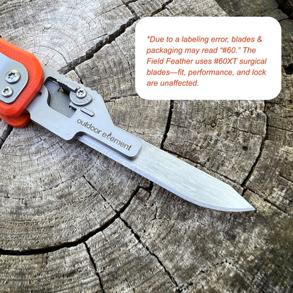 Field Feather dual-lock replaceable blade hunting knife