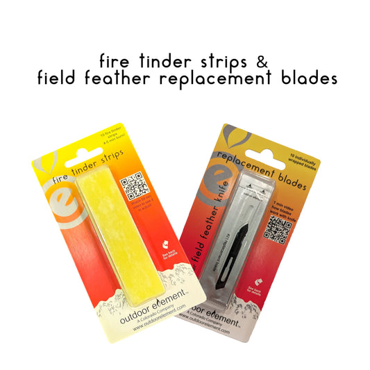combo pack field feather blade refills & tinder strip refills