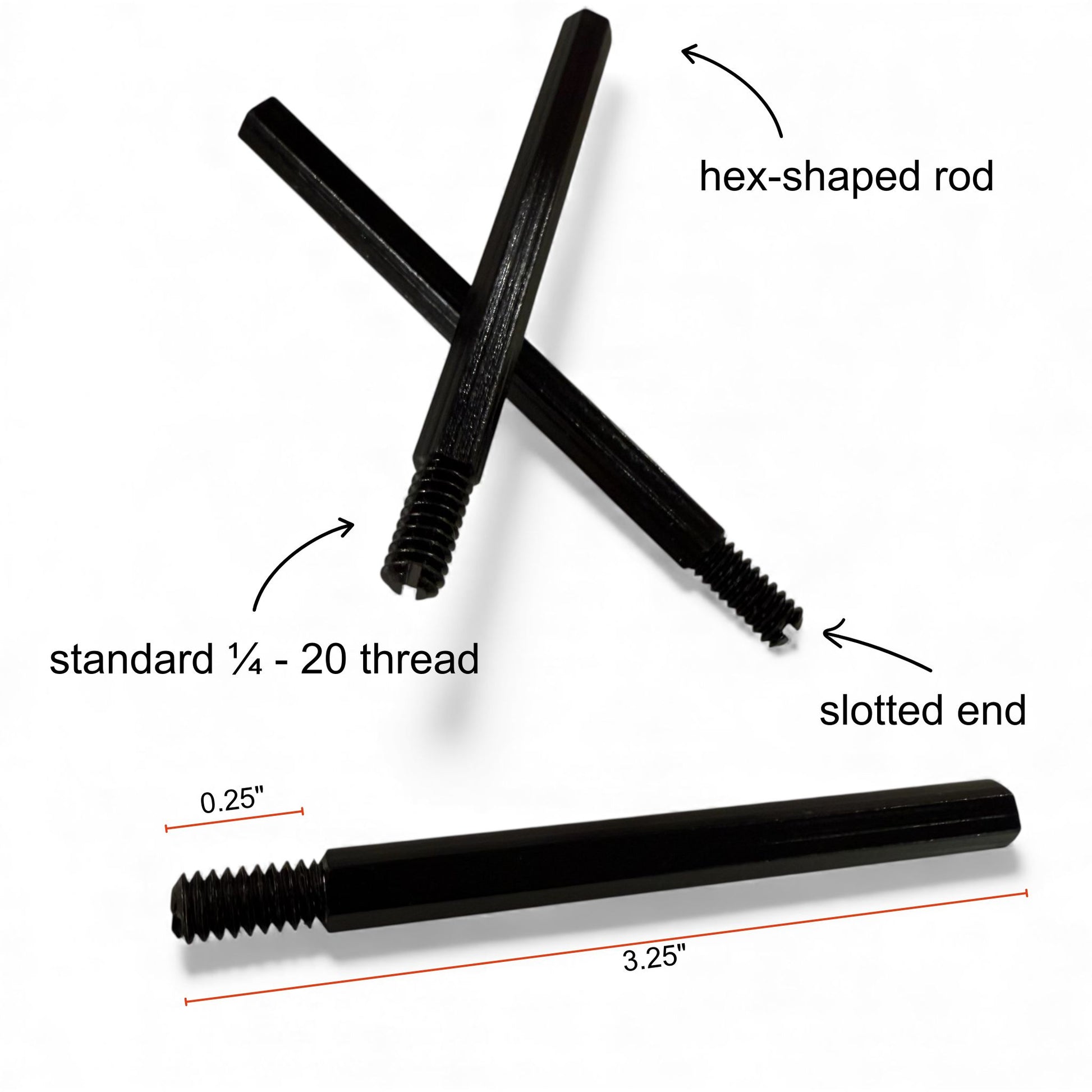 three replacement ferro rods for scout, slicer and flicker feather knives