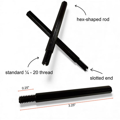 three replacement ferro rods for scout, slicer and flicker feather knives