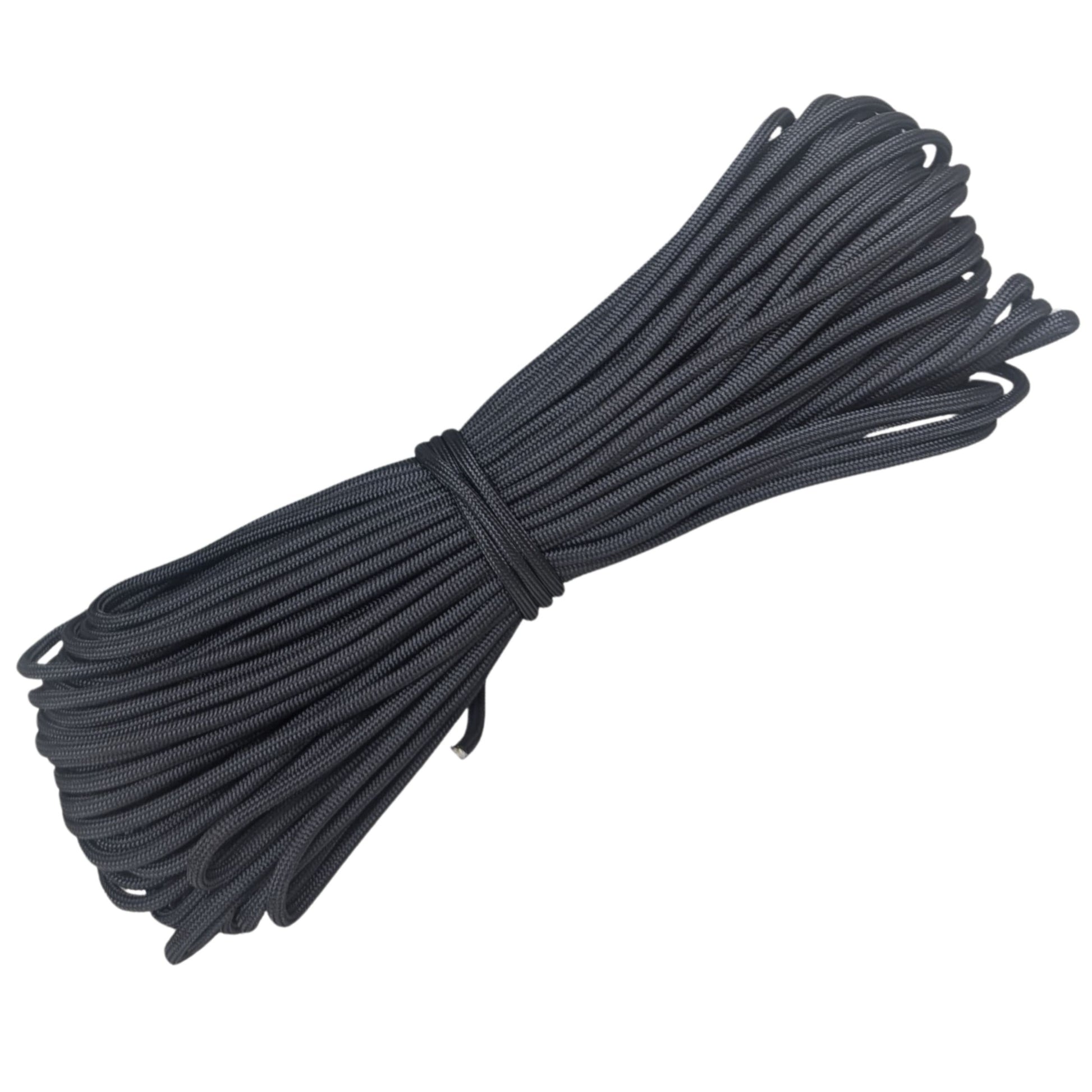 Custom Survival Paracord 12' - 100' - Black / 12 ft Custom Survival Paracord 12' - 100' - Black / 12 ft