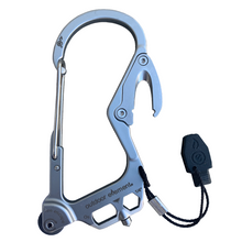Load image into Gallery viewer, Silver Fire Escape Multitool Carabiner
