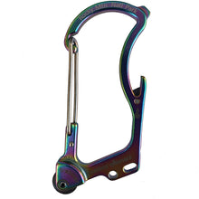 Load image into Gallery viewer, Firebiner Rocky Mountain Edition Multicolor Survival Multitool Carabiner fire starter
