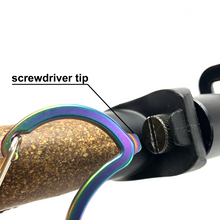 Load image into Gallery viewer, Firebiner Multitool Carabiner fire starter screwdriver feature
