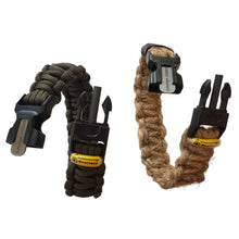 Load image into Gallery viewer, Kodiak and Woolly Mammoth survival bracelets
