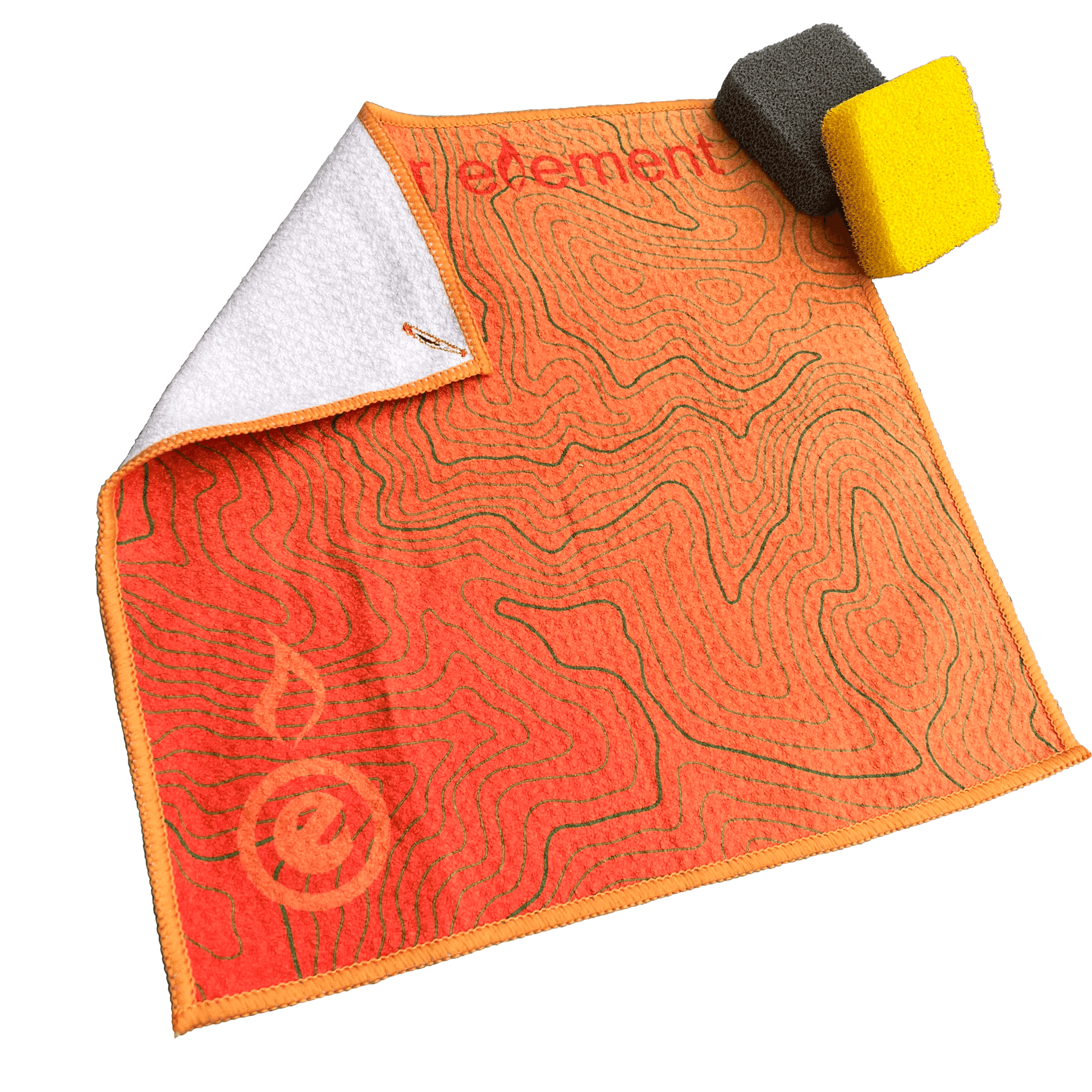 Camp kitchen towel and sponges