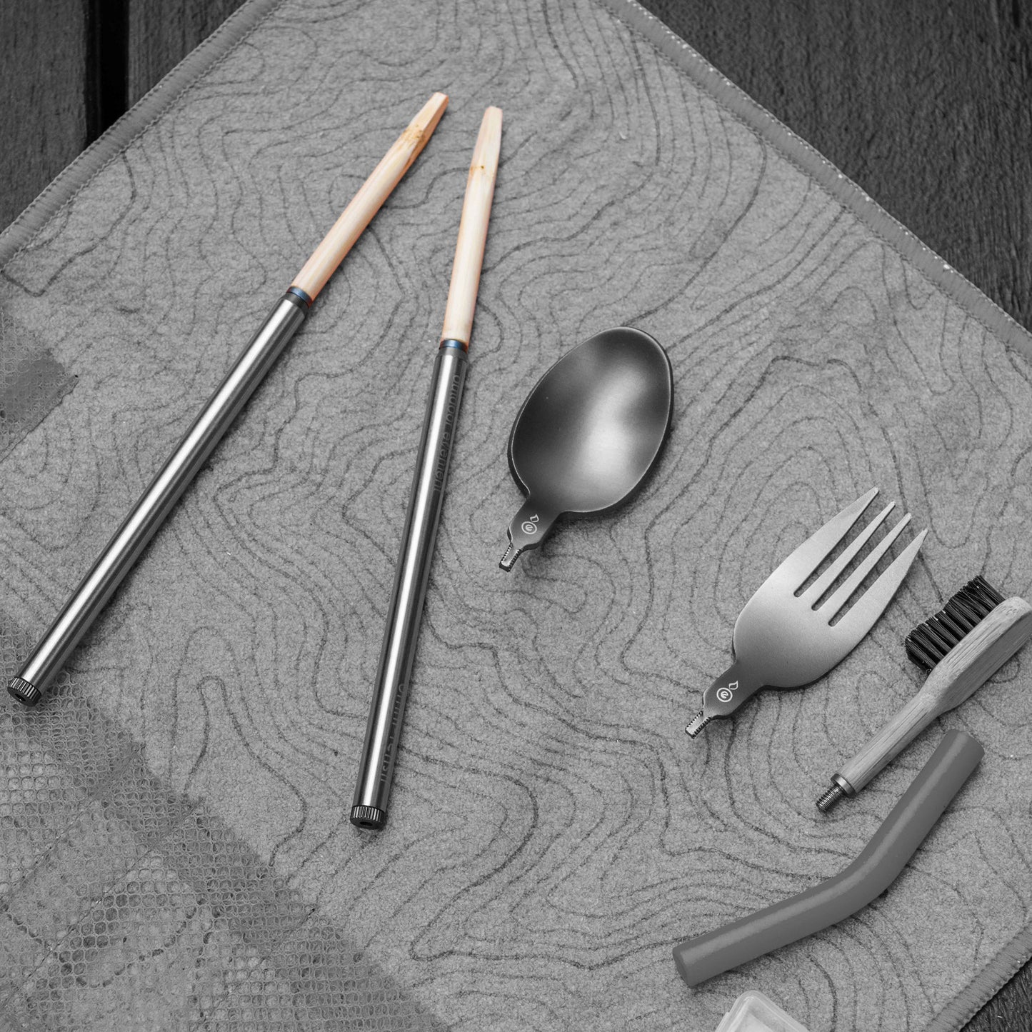 Omni-Tensil Chopsticks, Spoon, Fork 