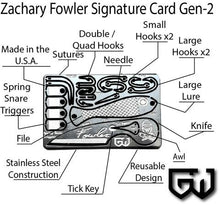 Load image into Gallery viewer, Zachary Fowler Signature Survival Card Gen 2
